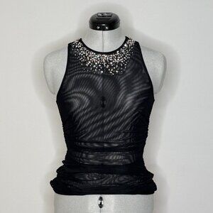 Cinq a Sept Dasha Mesh Embellishment Top